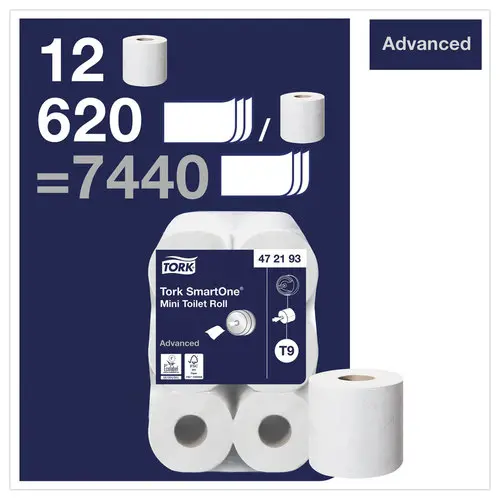 12 rouleaux de papier toilette Tork Advanced - TORK photo du produit