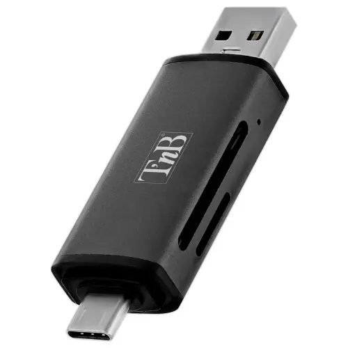 Lecteur Cartes 3 ports USB 3.0 - Aluminium - T'NB photo du produit