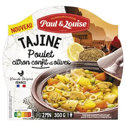 Plat cuisiné Tajine Poulet Olives - 300 g - PAUL & LOUISE photo du produit