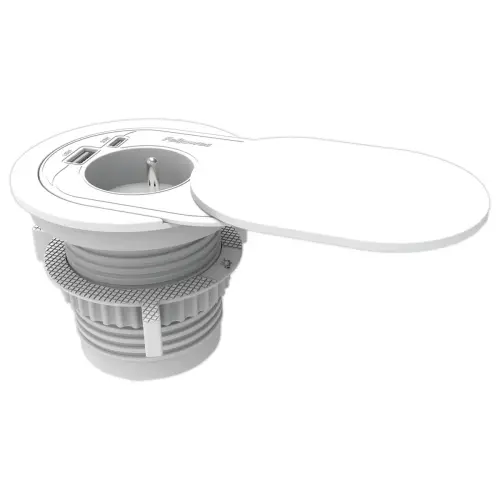 Prise Encastrable - Power Spot - USB-A & USB-C - Blanc - Fellowes photo du produit