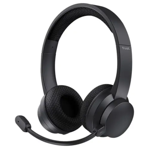 Casque-Micro Sans Fil PC - Antibruit & Longue Autonomie - Noir - Trust photo du produit