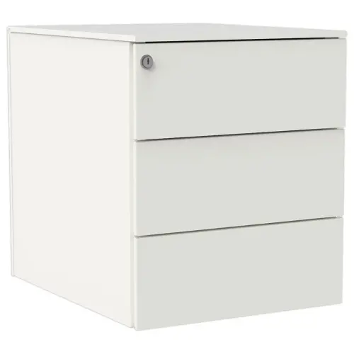 Caisson mobile métal 3 tiroirs blanc photo du produit