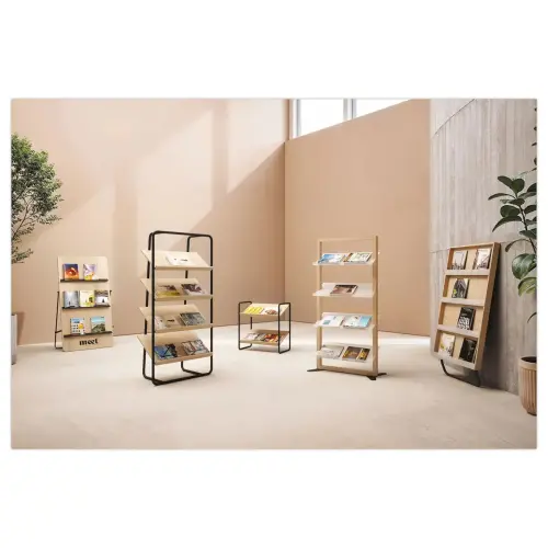 Pr&eacute;sentoir de sol 4 tablettes acryliques photo du produit