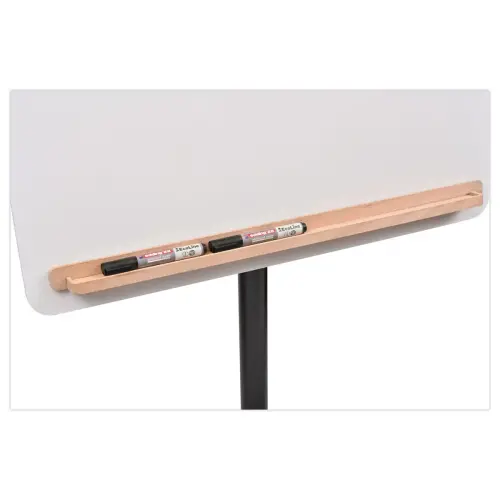 Tableau Pivotant 90° à Roulettes en Acier Céramique & Bois Naturel - Legamaster photo du produit