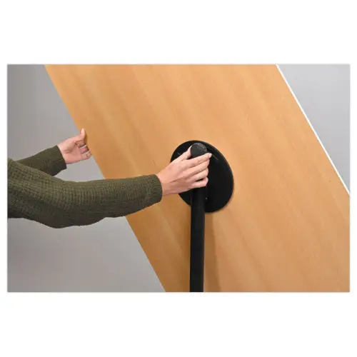 Tableau Pivotant 90° à Roulettes en Acier Céramique & Bois Naturel - Legamaster photo du produit