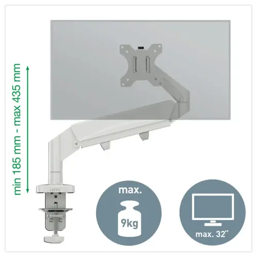Bras Simple Ecran 17/32" - Ergonomique & R&eacute;glable - Leitz photo du produit
