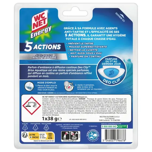 Bloc WC Anti Tartre- 5 Actions - Wc Net photo du produit