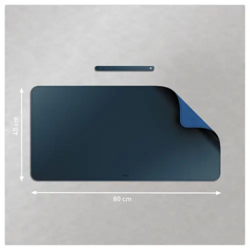 Grand sous-main tapis de bureau - Bleu fonc&eacute; photo du produit