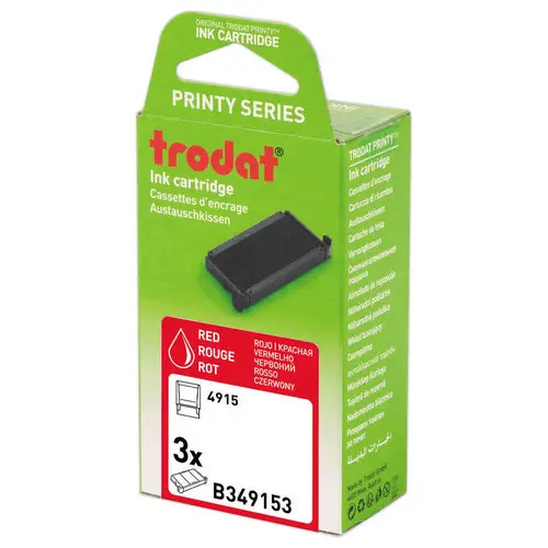 3 Encriers pour tampons Printy 4915 – Rouge – Trodat photo du produit