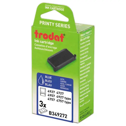 3 Encriers Trodat 4927 bleu photo du produit