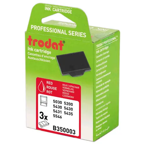 3 Encriers Trodat 6/50 - rouge - TRODAT photo du produit