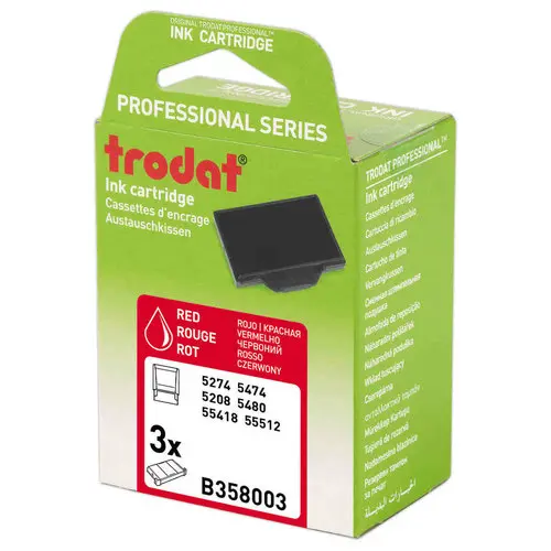 3 Encriers Trodat 6/58 - rouge - TRODAT photo du produit
