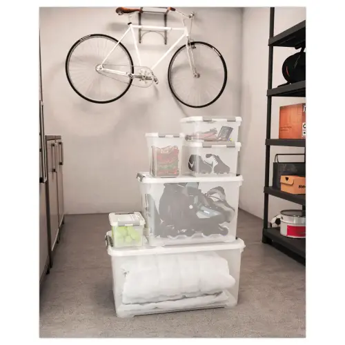 Boîte Transparente Empilable - Handy Plus 1,2L - Gris - Curver photo du produit