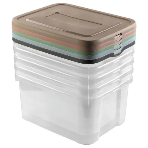 5 Lot de 5 bo&icirc;tes Handy 25L - Robuste - Curver photo du produit