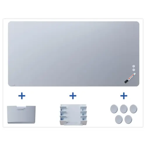 Tableau en Verre Mat Magnétique 100x200cm + Kit - Legamaster photo du produit