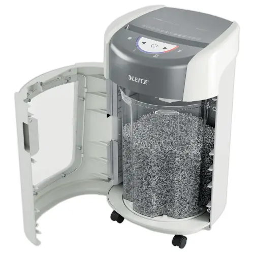 Destructeur Papier Manuel - Silencieux & Anti-Bourrage - Corbeille 15L - Leitz IQ photo du produit