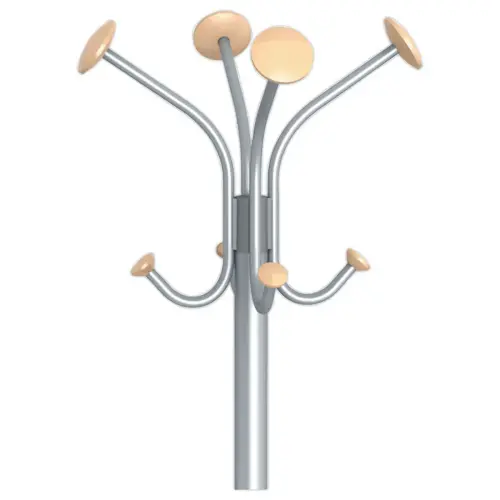 Portemanteau Vienna 4 doubles pat&egrave;res-Alu et bois photo du produit