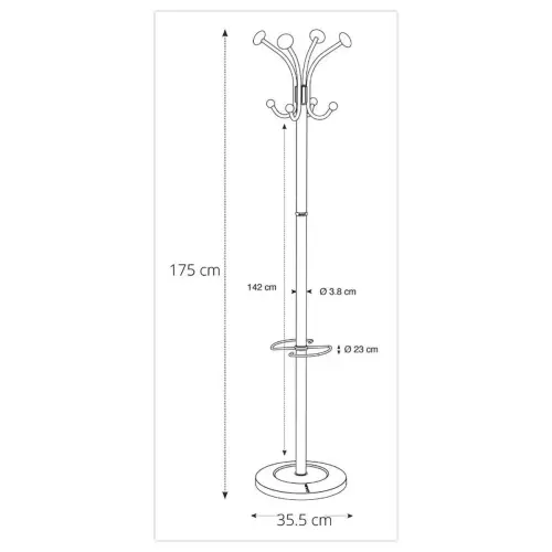 Portemanteau Vienna 4 doubles pat&egrave;res-Alu et bois photo du produit