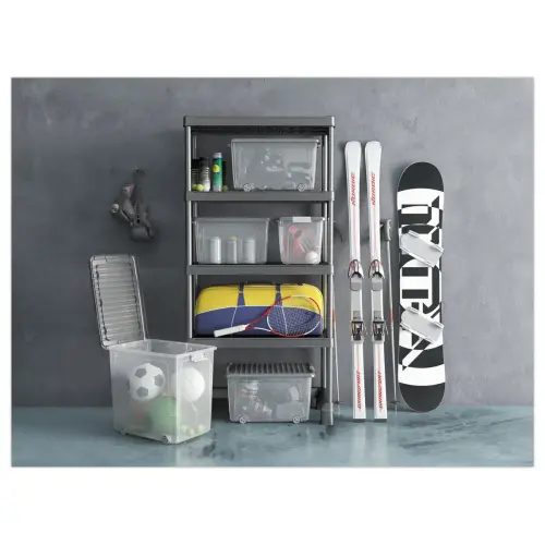 Boîte 78L Clips et Roues - Transport Facile - Multi-Usage - KIS photo du produit