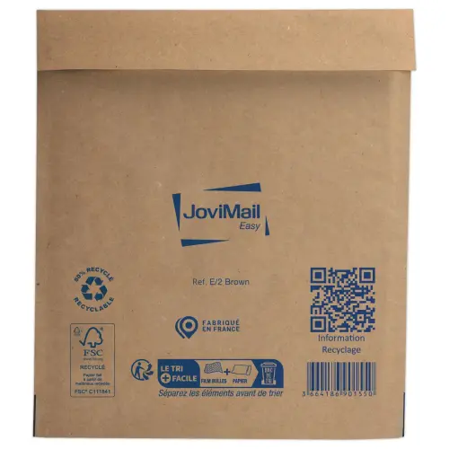 10 Pochettes Matelass&eacute;es &agrave; Bulles 150x210 mm - Jovimail Easy photo du produit