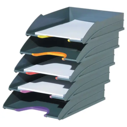 5 Corbeilles à courrier Varicolor - Gris - Durable photo du produit