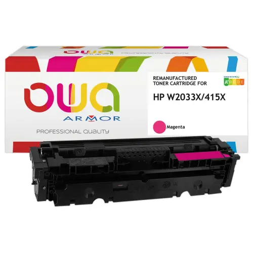 Toner compatible HP W2033X OWA magenta photo du produit