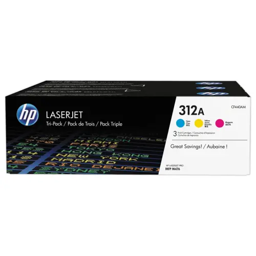 3 Toner HP 312A CF440AM multipack 3 couleurs photo du produit