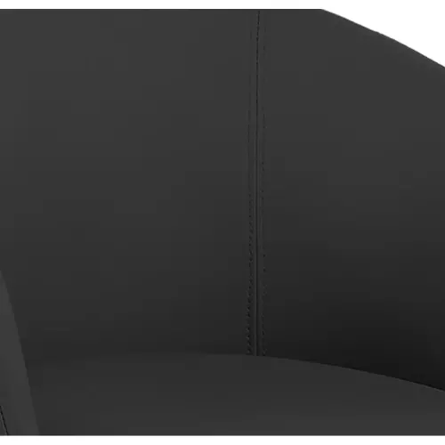 2 Fauteuil ARCO noir pied roulettes monté photo du produit
