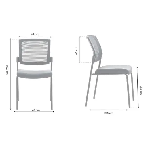 Chaise Synergy bleu mont&eacute;e photo du produit