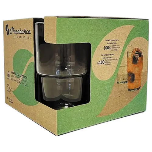 4 Verres empilables et recycl&eacute;s Hill 44cl photo du produit