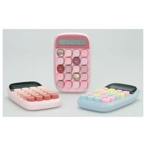 Calculatrice semi bureau Pop Petite - Rose photo du produit