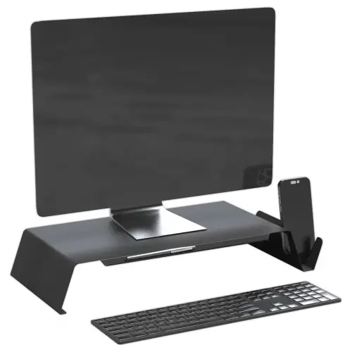 Support rehausseur PC portable m&eacute;tal noir photo du produit