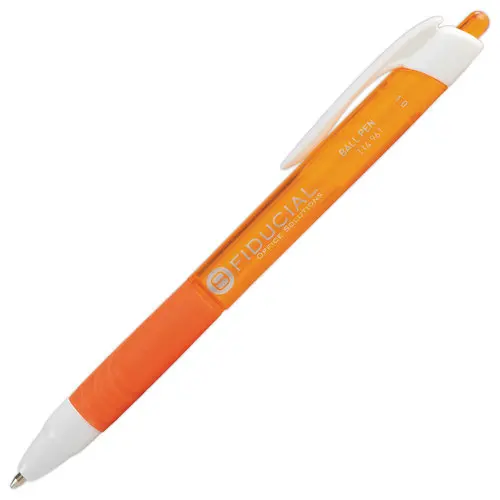 Stylo bille rétractable FIDUCIAL Grip - Ecriture moyenne orange photo du produit