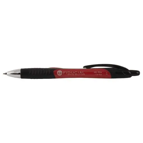 Stylo bille gel r&eacute;tractable - Grip - Ecriture moyenne - Rouge - Fiducial photo du produit