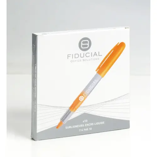 Surligneur de poche &agrave; encre liquide - Orange - Fiducial photo du produit
