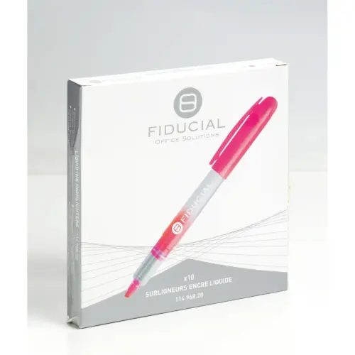 Surligneur de poche &agrave; encre liquide - Rose - Fiducial photo du produit