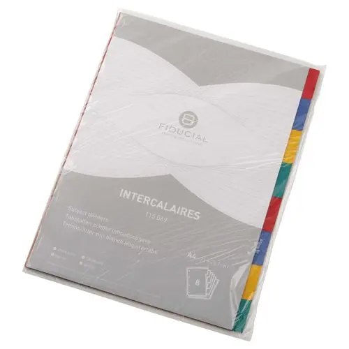 Jeu d'intercalaires A4 souple 8 onglets - FIDUCIAL photo du produit