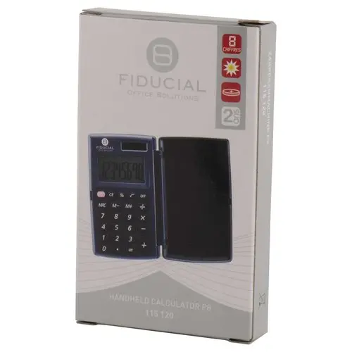Calculatrice de poche FIDUCIAL P8 solaire + piles photo du produit