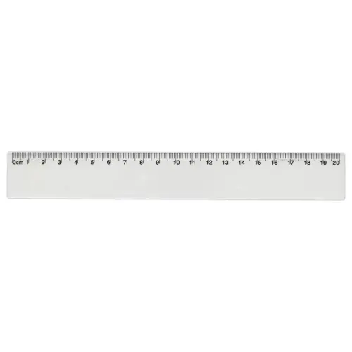 Règle de bureau simple en plastique Eco - 20 cm photo du produit