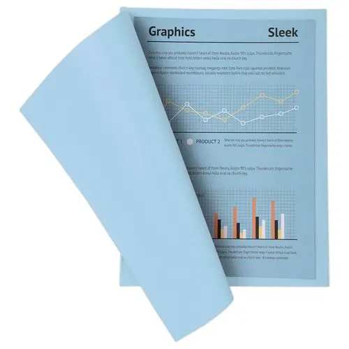 100 Chemises A4+ - bleu clair - 220g - Fiducial photo du produit