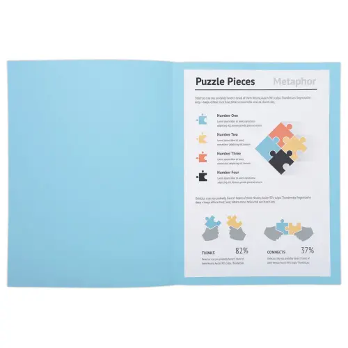 100 Chemises A4+ - bleu clair - 220g - Fiducial photo du produit