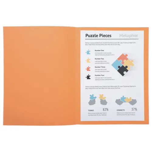 100 Chemises A4+ - orange pastel - 220g - Fiducial photo du produit