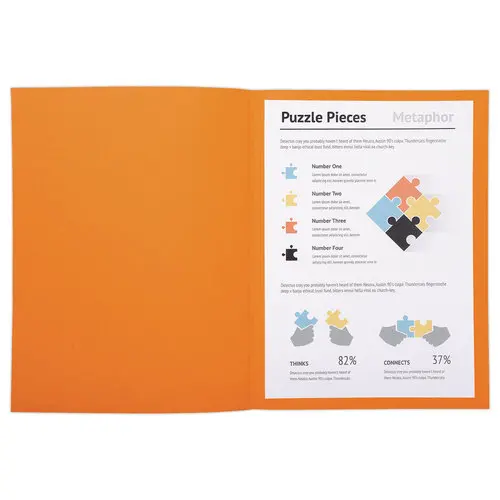 100 Chemises A4+ - orange pastel - 220g - Fiducial photo du produit