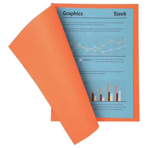 100 Chemises A4+ - orange pastel - 220g - Fiducial photo du produit