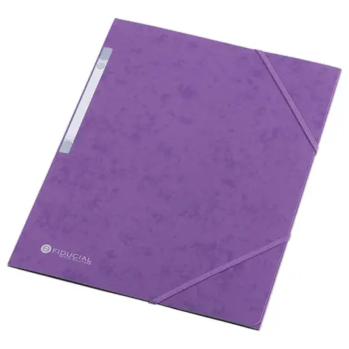 Chemise 3 rabats à élastique en carte rigide - Violet - Fiducial photo du produit