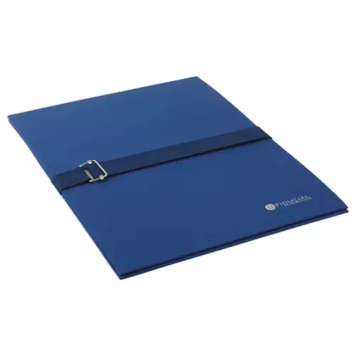 Chemise &agrave; sangle et rabat -  A4 - Bleu fonc&eacute; - Fiducial photo du produit