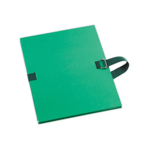 Chemise &agrave; sangle et rabat -  A4 - Vert - Fiducial photo du produit