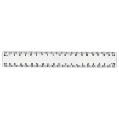 Règle de bureau double en plastique - 20 cm photo du produit