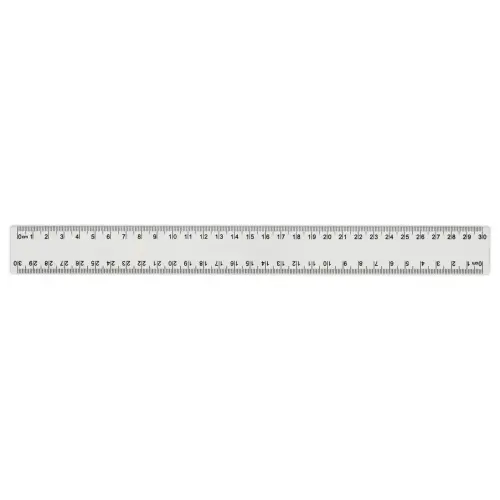 R&egrave;gle de bureau double en plastique  - 30 cm photo du produit