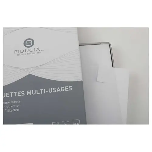 100 Étiquettes adhésives blanches 7.0 x 3.7 cm - Fiducial photo du produit